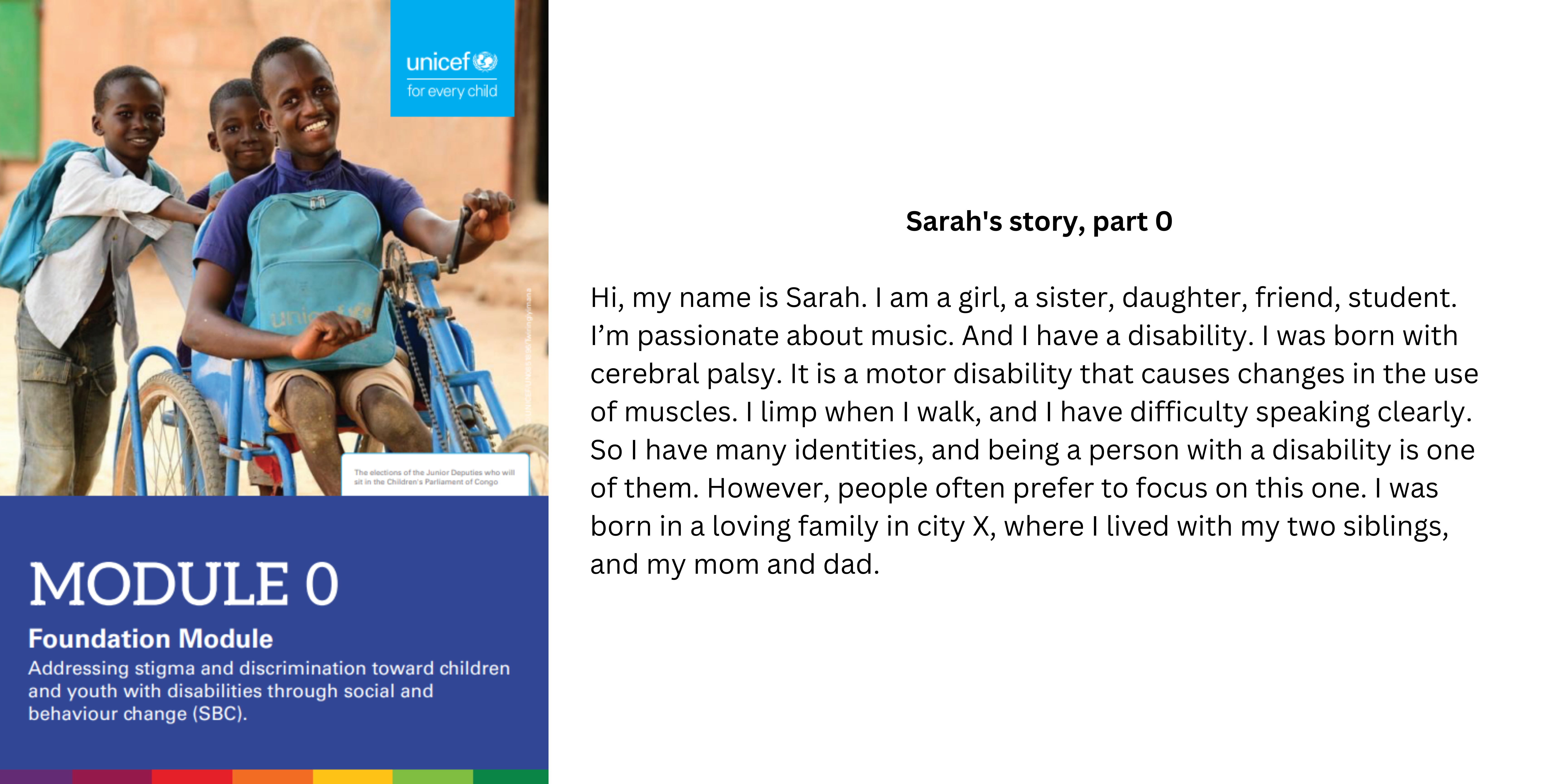Module 0 Sarah's story
